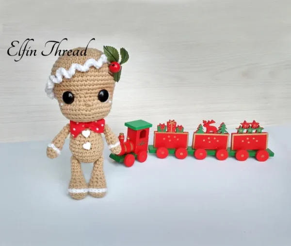 Cookie Crochet Pattern | Gingerbread Cookie in a Cup