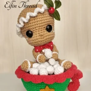 Cookie Crochet Pattern | Gingerbread Cookie in a Cup