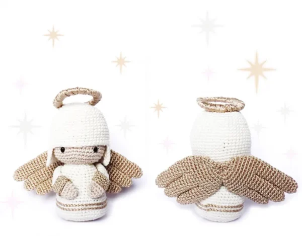 Christmas Angel Kokeshi Doll Crochet Amigurumi