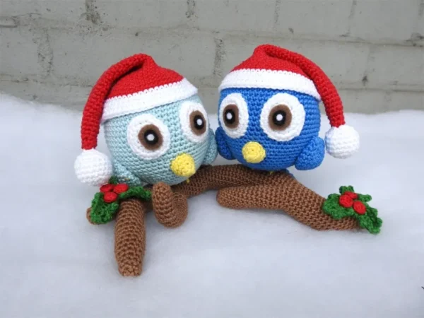 Bird Christmas Ornaments Crochet Pattern