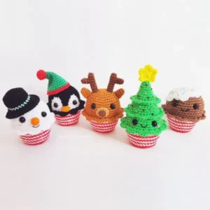 Crochet Cupcake Pattern For Christmas