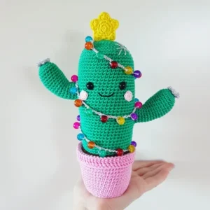 Crochet Cactus Tree for Christmas – Unique Holiday Decor Easy DIY