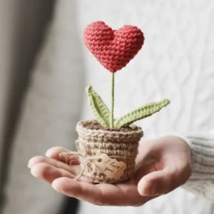 Crochet Plant Pattern – Red Heart Valentine Design Easy DIY